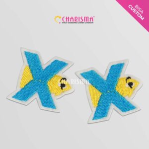 Patch Bordir Alfabeth - Huruf X
