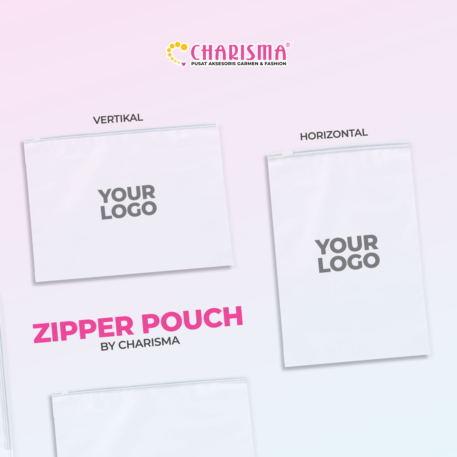 Custom Kemasan Charisma Zipper Lock Pouch