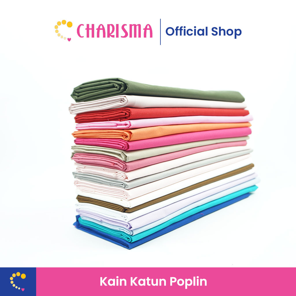 Charisma Kain Poplin adalah bahan adem yang memiliki banyak variasi warna