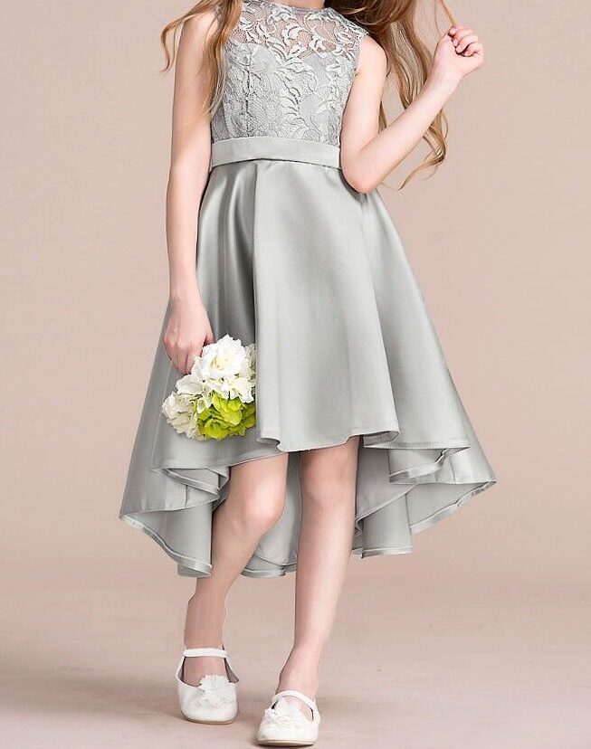 Dress anak berbahan satin dengan balutan kain tile yang nyaman