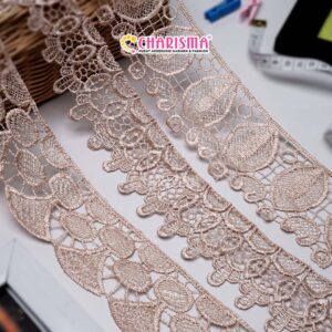 Renda guipure untuk hiasan pada gamis, hijab dan dress.