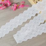 renda katun warna putih untuk aksesoris pakaian