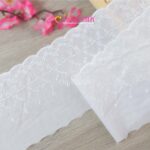 renda katun warna putih untuk aksesoris pakaian