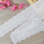 renda katun warna putih untuk aksesoris pakaian