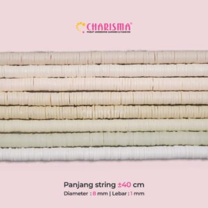 Mote Clay Polymer Warna Susu- Clay Beads Spacer Bahan Craft