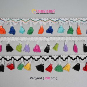Renda Rumbai - Tassel Trim Multicolor / Lebar 4cm