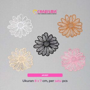 Aplikasi Bordir Organza AP 5127 , AP 5121, AP 5022 - Aplikasi Bordir Bunga