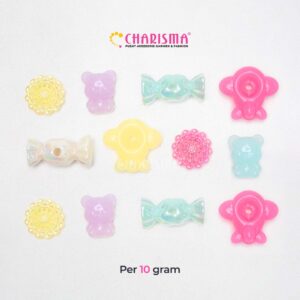 Charisma Mote Clay Candy Motif 2 - Manik Batu Kerajinan / Aksesoris DIY / Harga Per 10 gram