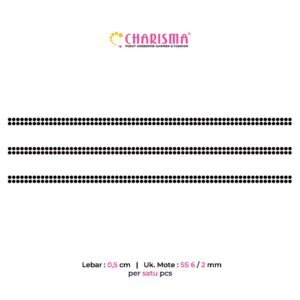 Charisma Mote Gosok Motif Garis - Mote Press / Lebar 0,5cm