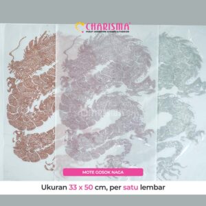 Charisma Mote Gosok Motif Naga - Mote Press Motif/ Harga Per Lembar