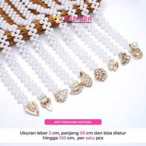 Charisma Ikat Pinggang Mutiara Variasi 4 - Gesper Mutiara / Aksesoris Fashion Wanita
