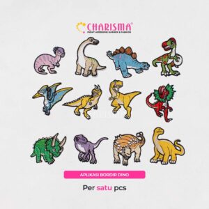 Charisma Aplikasi Patch Dinosaurus - Bordir Dinosaurus - Aksesoris Baju/Tempelan - Harga Per Pcs
