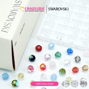 Charisma Swarovski Beads 5000 - Kristal Beads Original 4-8mm/ Harga Per Lusin