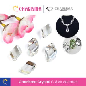 Charisma Crystal Austria Premium Quality Cubist Pendant - Kristal Mutiara Premium Quality