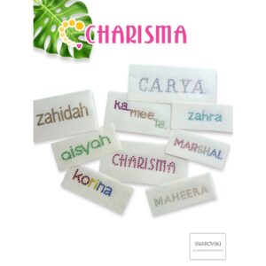 Charisma Link Khusus Custom Nama Rhinestone Swarovski - Harga Per 1 Set Nama