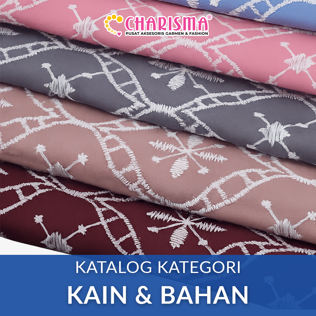 Katalog kain dan bahan Charisma untuk kebutuhan fashion, garment, dan konveksi.